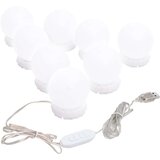  Stensko ogledalo z LED lučkami okroglo steklo, (20798246) | Shoptok.si