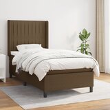  The Living Store Box spring postelja z vzmetnico temno rjav 90x190 cm blago - Box Spring Postelja, (21520924) Cene