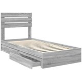  Okvir za krevet Siva Sonoma 90 x 190 cm Konstruirano drvo | shoptok.hr