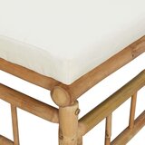  3-dijelna vrtna garnitura od bambusa s krem bijelim jastucima | shoptok.hr