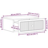  Noćni ormar Hrast sonoma 49 x 34 5 x 20 cm Konstruirano drvo | shoptok.hr