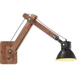 vidaXL Stenska industrijska svetilka črna okrogla E27 | Shoptok.si