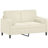  Dvosjed s ukrasnim jastucima krem 120 cm baršunasti | shoptok.hr