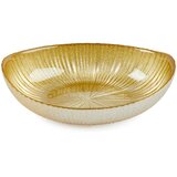 Mhome Skleda Onda 21x13xh6cm / zlata / steklo, (5000267426) | Shoptok.si