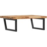  Zidna polica za umivaonik od čelika i masivnog bagremovog drva Smeđa 100 x 60 x 4 cm | shoptok.hr