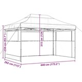 Šator za svadbe - šator za zabave Narančasta 292 x 440 x 315 cm Oxford tkanina - Narančasta s dvije bočne zidove Da | shoptok.hr