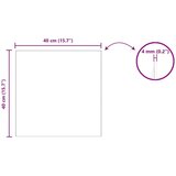  Stensko ogledalo 40 x 40 cm kaljeno steklo, (5000091063) | Shoptok.si