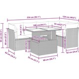  6-dijelni set vrtnih sofa od poliratana s jastucima smeđi | shoptok.hr