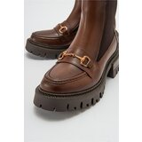 LuviShoes VESPER Tan Buckle Women's Chelsea Boots | ePonuda.com