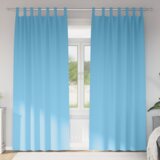 vidaXL Zatemnitvene zavese 2 pcs Svetlo modra 225 x 140 cm Poliester | Shoptok.si
