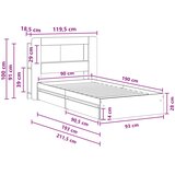  Okvir kreveta s pohranom Crna 90 x 190 cm Konstruirano drvo | shoptok.hr