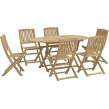 vidaXL 7-dijelni vrtni blagovaonski set od masivnog bagremovog drva | shoptok.hr