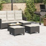  Vrtne stolice s jastucima 2 kom. Crne 55x55x36 cm Poli ratan | shoptok.hr