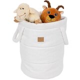 MeowBaby Košara za otroške igrače iz bele tkanine ø 39x50 cm - | Shoptok.si