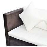  Vrtna sedežna garnitura z blazinami 4-delna poli ratan rjava, (20680551) | Shoptok.si