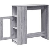 vidaXL Barska miza s policami siva sonoma 101x40x103,5 cm inž. les | Shoptok.si