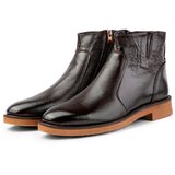 Ducavelli Bristol Genuine Leather Non-Slip Sole With Zipper Chelsea Daily Boots Brown. Cene