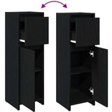 vidaXL kupaonski ormar crni hrast konstruirano drvo 30x30x95 cm | shoptok.hr