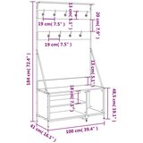  Za odjeću sa spremištem za cipele crni 100 x 41 x 184 cm | shoptok.hr