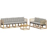 vidaXL Zunanja garnitura za sedenje 8 pcs Bela in svetlo siva, (5000281339) | Shoptok.si