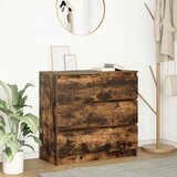  Komoda boja dimljenog hrasta 80x35x76 cm konstruirano drvo | shoptok.hr