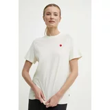 Fjallraven Kratka majica Hemp Blend T-shirt ženska, bež barva, F14600163