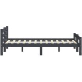  Okvir za krevet od masivne borovine tamnosivi 200 x 200 cm | Eponuda.com