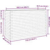  Vrtna sadilica voštano smeđe boje 110x40x68,5 cm od borovine | shoptok.hr