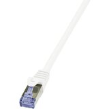 Logilink CQ4031S RJ45 omrežni kabel\, Patch kabel S/FTP 1.00 m bela pozlačeni konektorji\, ognjevaren\, z zaščitnim zapornim zatičem 1 kos, (20425716) | Shoptok.si