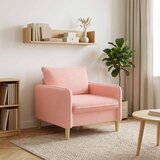 XL fotelja Ružičasta Bouclé | shoptok.hr