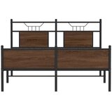 vidaXL Posteljni okvir brez vzmetnice hrast 140x200 cm inženirski les | Shoptok.si
