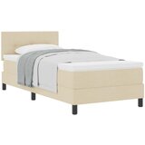  Krevet s opruga kutije s uzglavljem Krema 80 x 200 cm tkanina | shoptok.hr