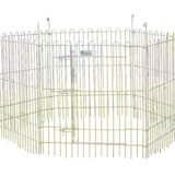 Farmcompany Sklopiva ogradica za štenad, 76x83x150cm, Srebrne boje | Eponuda.com