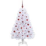  Umjetno božićno drvce s nogom Bijela 150 cm PVC i čelik | shoptok.hr