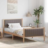  Okvir kreveta Smeđa i taupe 100 x 200 cm Masivna borovina | shoptok.hr
