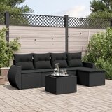  5-dijelni set vrtnih sofa s jastucima poliratan smeđi | shoptok.hr