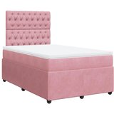 Box spring krevet s madracem ružičasti 120 x 200 cm baršunasti | shoptok.hr