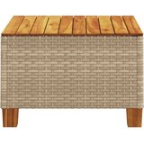  Vrtni stol bež 55 x 55 x 36 cm od poliratana i bagremovog drva | shoptok.hr