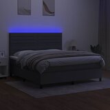 box spring s madracem LED tamnosivi 160x200 cm tkanina | shoptok.hr