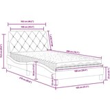  Krevet s madracem tamnosivi 100x200 cm baršunasti | shoptok.hr