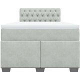 Box spring krevet s madracem svjetlosivi 120x200 cm baršunasti | shoptok.hr
