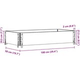  Vrtna sadilica crna 100x50 cm od masivne borovine | Eponuda.com