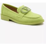 Resti Women's lime green moccasins with ornament Fogras | Shoptok.si