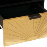 vidaXL Nočna omarica Črna in zlata 40 x 33 x 46 cm trden mangov les | Shoptok.si