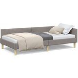  Kutni okvir kreveta Ostalo s uzglavljem Sivo-smeđa 100 x 200 cm | shoptok.hr