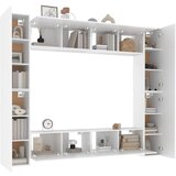  8-dijelni set TV ormarića bijeliod konstruiranog drva | shoptok.hr