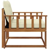  Set vanjskih sofa Čvrsto drvo akacije i Textilene Prirodna | shoptok.hr