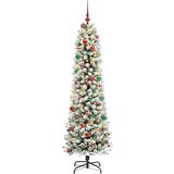 vidaXL Umjetnobožićnodrvce S LED lampica Bijelo 210cm PVC | shoptok.hr