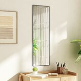 vidaXL Ogledalo za vrata crno 30 x 100 cm od stakla i aluminija Cijene