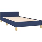  Posteljni okvir z vzglavjem moder 90x200 cm blago | Shoptok.si
